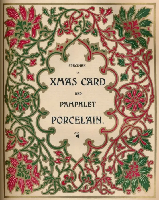 Framed Print : Specimen of Xmas Card and Pamphlet Porcelain - James Spicer & Sons, Ltd. 1910. Artist: James Spicer & Sons Framed Print : Specimen of Xmas Card and Pamphlet Porcelain - James Spicer & Sons, Ltd. 1910. Artist: James Spicer & Sons