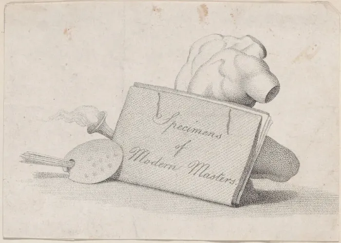 Framed Print : Specimens of Modern Masters, 18th century. 18th century. Creator: Anon Framed Print : Specimens of Modern Masters, 18th century. 18th century. Creator: Anon