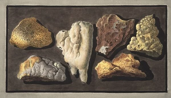 Specimens of volcanic matter taken from the inside of the crater of Vesuvius, 1776
