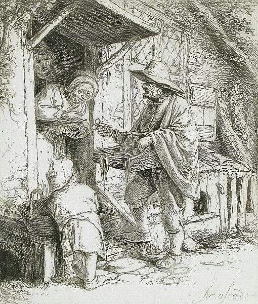 The Spectacle Seller, c1646. Creator: Adriaen van Ostade