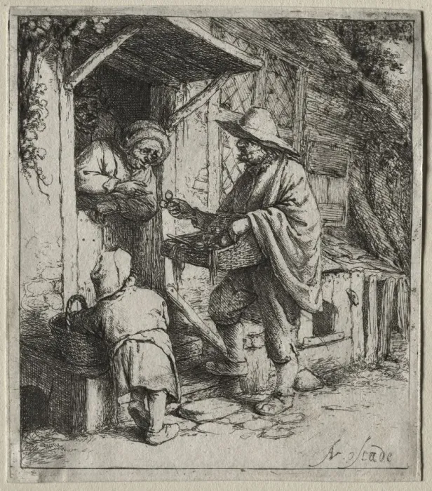 Framed Print : The Spectacle Seller. Creator: Adriaen van Ostade (Dutch, 1610-1684) Framed Print : The Spectacle Seller. Creator: Adriaen van Ostade (Dutch, 1610-1684)