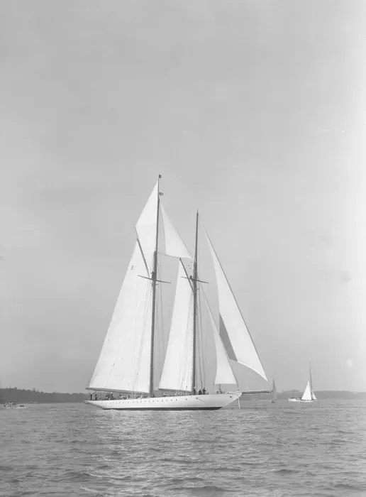 Framed Print : The spectacular 338-ton Big Class schooner Westward, 1935. Creator: Kirk & Sons of Cowes Framed Print : The spectacular 338-ton Big Class schooner Westward, 1935. Creator: Kirk & Sons of Cowes