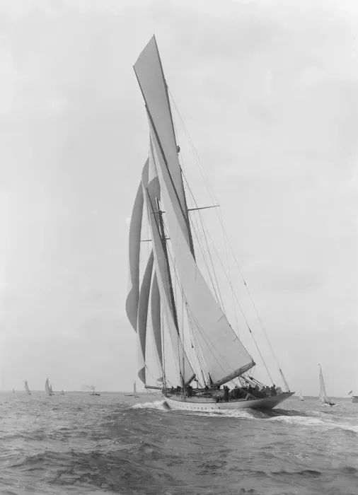 Framed Print : The spectacular 338-ton Big Class schooner Westward, 1926. Creator: Kirk & Sons of Cowes Framed Print : The spectacular 338-ton Big Class schooner Westward, 1926. Creator: Kirk & Sons of Cowes