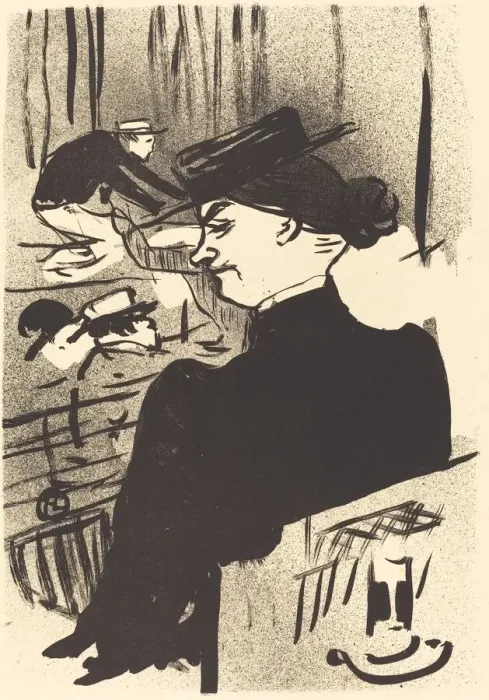 Framed Print : A Spectator (Une spectatrice), 1893. Creator: Henri de Toulouse-Lautrec Framed Print : A Spectator (Une spectatrice), 1893. Creator: Henri de Toulouse-Lautrec