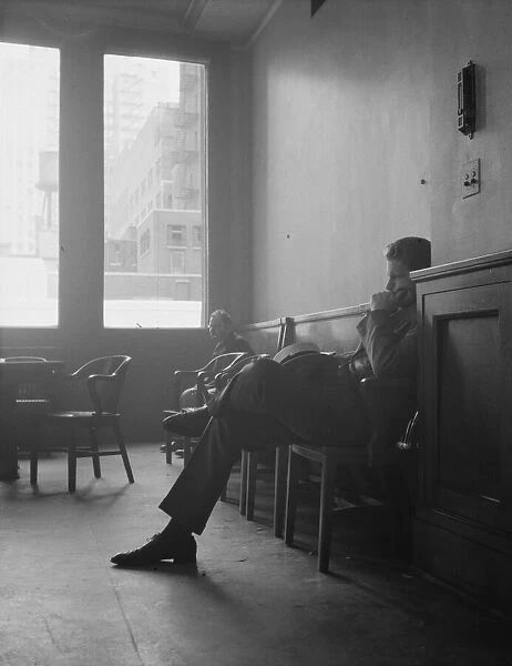 Spectators in committee room during session of Chicago board of aldermen, Chicago, Illinois, 1939. Creator: Dorothea Lange