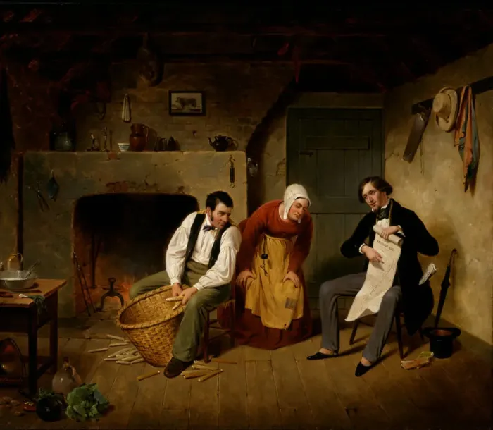 Framed Print : The Speculator, 1852. Creator: Francis William Edmonds Framed Print : The Speculator, 1852. Creator: Francis William Edmonds