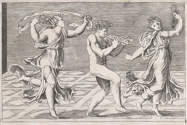 Speculum Romanae Magnificentiae: Dance of Fauns and Bacchants, early 16th ce
