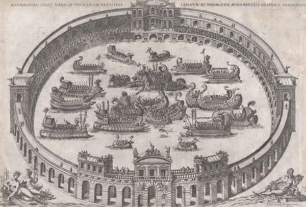 Speculum Romanae Magnificentiae: Roman Naval Battle, late 16th century