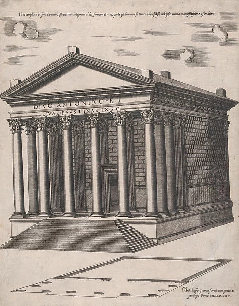 Speculum Romanae Magnificentiae: Temple of Antoninus and Faustina, 1565. 1565