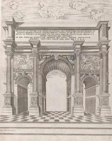 Speculum Romanae Magnificentiae: Arch of Septimus Severus, 16th century. 16th century