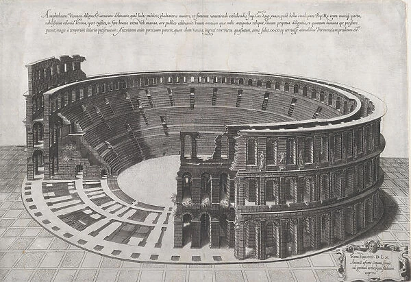 Speculum Romanae Magnificentiae: Amphitheater at Verona, 1560. 1560. Creator: Anon