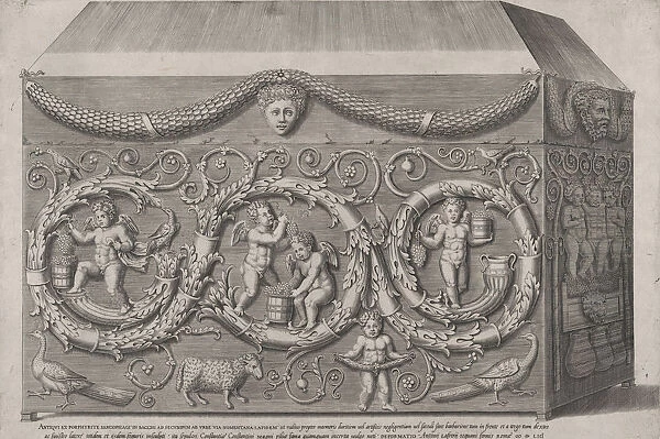 Speculum Romanae Magnificentiae: Decorated Sarcophagus with Arabesques, 1553. 1553