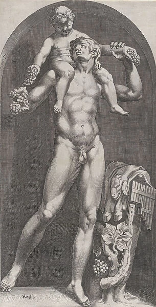 Speculum Romanae Magnificentiae: Bacchus on the Shoulders of a Satyr, 16th century