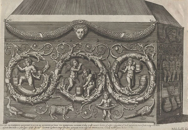 Speculum Romanae Magnificentiae: Decorated Sarcophagus with Arabesques, 1582. 1582