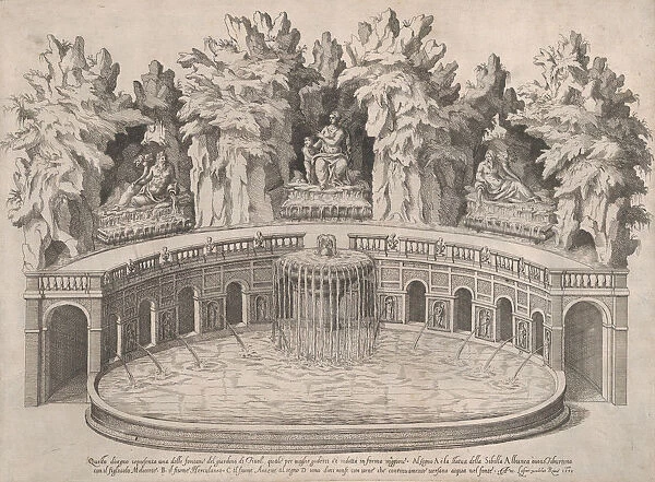 Speculum Romanae Magnificentiae: Fountain and Gardens of the Villa d Este at Tivoli, 1575