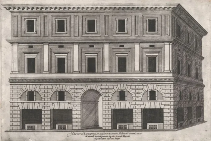 Framed Print : Speculum Romanae Magnificentiae: Alberini Palace, 16th century. 16th century Framed Print : Speculum Romanae Magnificentiae: Alberini Palace, 16th century. 16th century