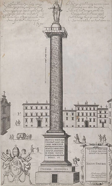 Speculum Romanae Magnificentiae: The Antonine Column, 1589. 1589. Creator: Anon
