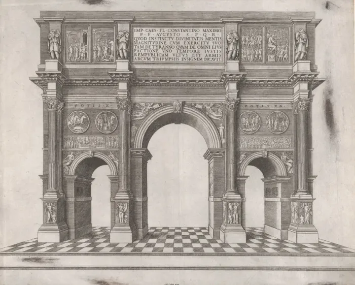 Framed Print : Speculum Romanae Magnificentiae: Arch of Constantine, 16th century. 16th century Framed Print : Speculum Romanae Magnificentiae: Arch of Constantine, 16th century. 16th century