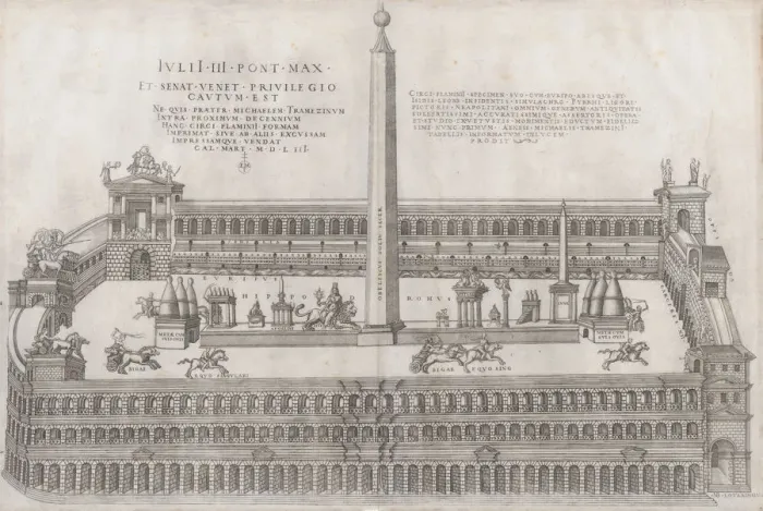 Framed Print : Speculum Romanae Magnificentiae: Circus Flaminius, 1553. 1553 Framed Print : Speculum Romanae Magnificentiae: Circus Flaminius, 1553. 1553