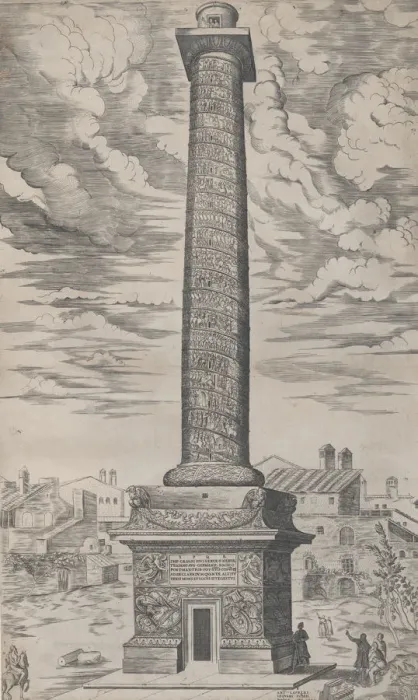 Framed Print : Speculum Romanae Magnificentiae: Column of Trajan, 1544. 1544. Creator: Anon Framed Print : Speculum Romanae Magnificentiae: Column of Trajan, 1544. 1544. Creator: Anon