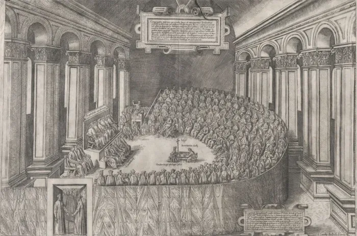 Framed Print : Speculum Romanae Magnificentiae: Council of Trent, 1565. 1565 Framed Print : Speculum Romanae Magnificentiae: Council of Trent, 1565. 1565