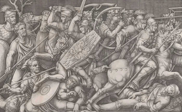 Framed Print : Speculum Romanae Magnificentiae: Daican War, 1553. 1553. Creator: Nicolas Beatrizet Framed Print : Speculum Romanae Magnificentiae: Daican War, 1553. 1553. Creator: Nicolas Beatrizet