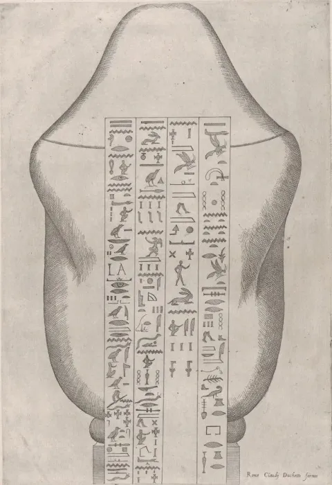 Framed Print : Speculum Romanae Magnificentiae: Back of an Egyptian canopic va Framed Print : Speculum Romanae Magnificentiae: Back of an Egyptian canopic va