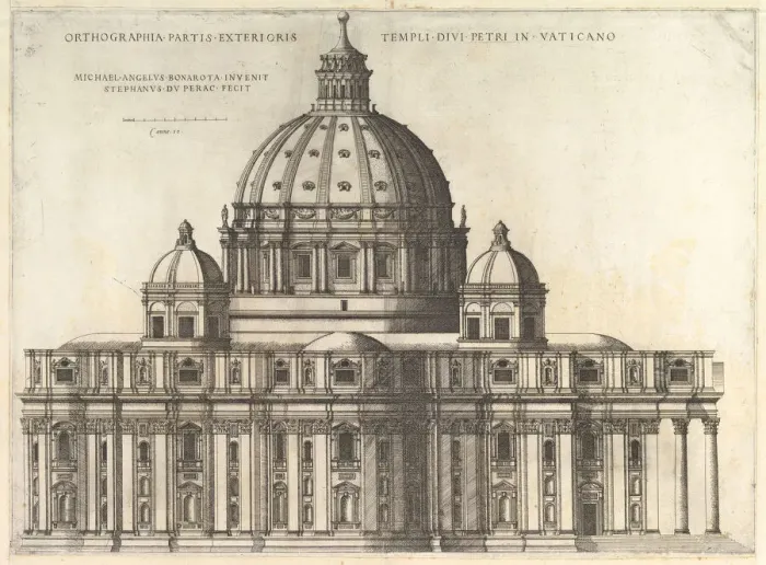 Framed Print : Speculum Romanae Magnificentiae: Elevation Showing the Exterior of Saint Peters Basili Framed Print : Speculum Romanae Magnificentiae: Elevation Showing the Exterior of Saint Peters Basili