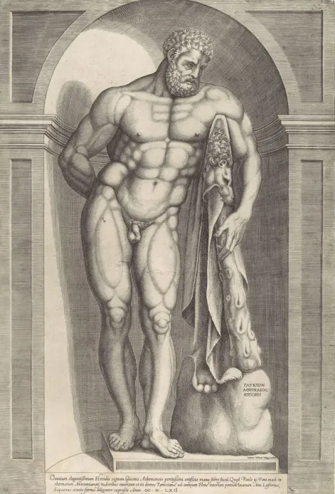 Framed Print : Speculum Romanae Magnificentiae: The Farnese Hercules, 1562. 1562. Creator: Jacob Bos Framed Print : Speculum Romanae Magnificentiae: The Farnese Hercules, 1562. 1562. Creator: Jacob Bos