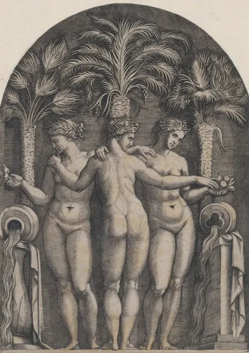 Framed Print : Speculum Romanae Magnificentiae: The Three Graces, ca. 1500-1534. ca. 1500-1534 Framed Print : Speculum Romanae Magnificentiae: The Three Graces, ca. 1500-1534. ca. 1500-1534