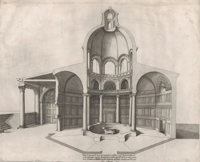Framed Print : Speculum Romanae Magnificentiae: Interior of the Lateran, 16th century. 16th century Framed Print : Speculum Romanae Magnificentiae: Interior of the Lateran, 16th century. 16th century