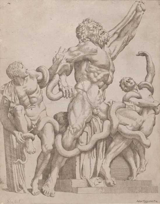 Framed Print : Speculum Romanae Magnificentiae: Laocoon, 1561. 1561. Creator: Sisto Badalocchio Framed Print : Speculum Romanae Magnificentiae: Laocoon, 1561. 1561. Creator: Sisto Badalocchio