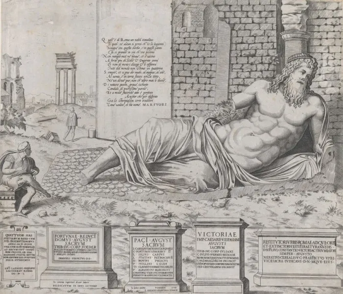Framed Print : Speculum Romanae Magnificentiae: Marforius, 1550. 1550 Framed Print : Speculum Romanae Magnificentiae: Marforius, 1550. 1550
