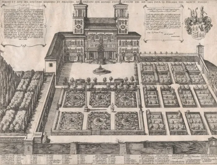 Framed Print : Speculum Romanae Magnificentiae: Monte Pincio Palace and Gardens, mid Framed Print : Speculum Romanae Magnificentiae: Monte Pincio Palace and Gardens, mid