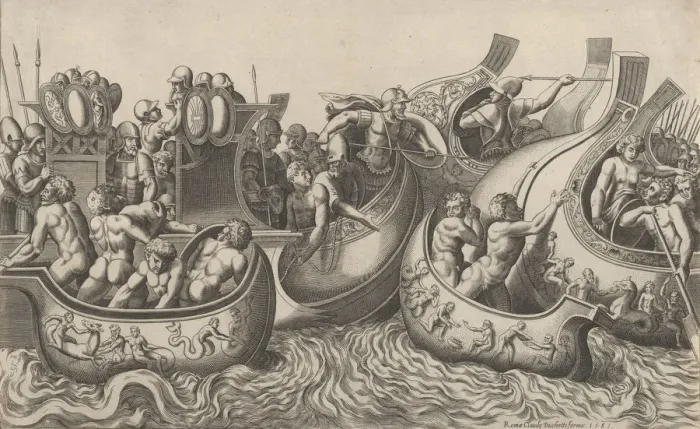 Framed Print : Speculum Romanae Magnificentiae: Naval Battle, 16th century. 16th century Framed Print : Speculum Romanae Magnificentiae: Naval Battle, 16th century. 16th century