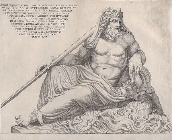 Speculum Romanae Magnificentiae: The Ocean God, 1560. 1560. Creator: Nicolas Beatrizet