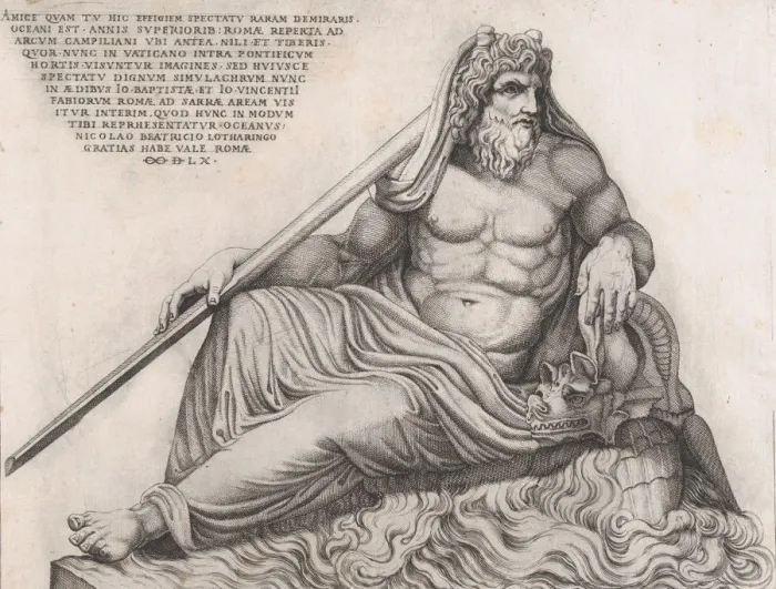 Framed Print : Speculum Romanae Magnificentiae: The Ocean God, 1560. 1560. Creator: Nicolas Beatrizet Framed Print : Speculum Romanae Magnificentiae: The Ocean God, 1560. 1560. Creator: Nicolas Beatrizet
