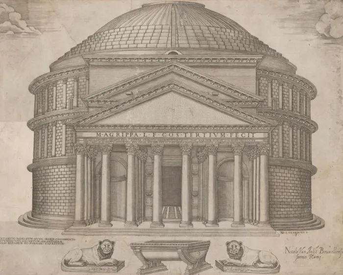 Framed Print : Speculum Romanae Magnificentiae: The Pantheon, 16th century. 16th century. Creator: Anon Framed Print : Speculum Romanae Magnificentiae: The Pantheon, 16th century. 16th century. Creator: Anon
