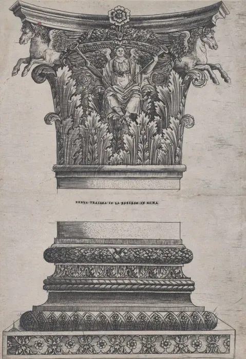 Framed Print : Speculum Romanae Magnificentiae: Pegasus capital from the Temple of Mars Ultor and dec Framed Print : Speculum Romanae Magnificentiae: Pegasus capital from the Temple of Mars Ultor and dec