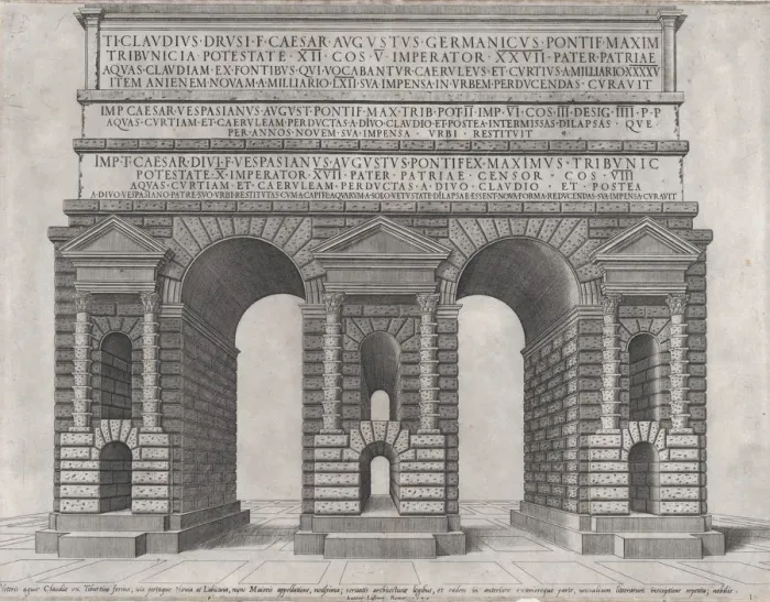 Framed Print : Speculum Romanae Magnificentiae: Porta Maggiore, 1549. 1549. Creator: Anon Framed Print : Speculum Romanae Magnificentiae: Porta Maggiore, 1549. 1549. Creator: Anon