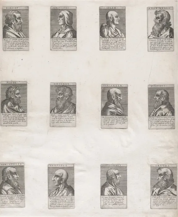 Framed Print : Speculum Romanae Magnificentiae: Portraits of the Ancient Philosophers, 16th century Framed Print : Speculum Romanae Magnificentiae: Portraits of the Ancient Philosophers, 16th century