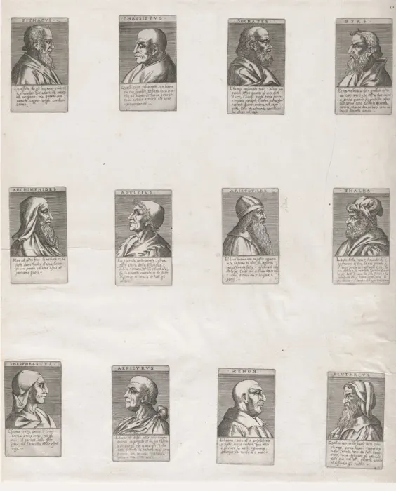 Framed Print : Speculum Romanae Magnificentiae: Portraits of the Ancient Philosophers, 16th century Framed Print : Speculum Romanae Magnificentiae: Portraits of the Ancient Philosophers, 16th century