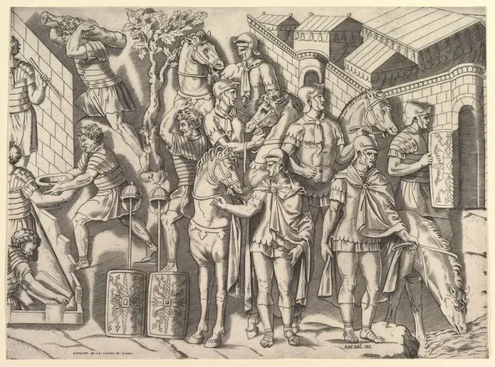 Framed Print : Speculum Romanae Magnificentiae: Roman Horsemen, from Trajans Column, 16th century Framed Print : Speculum Romanae Magnificentiae: Roman Horsemen, from Trajans Column, 16th century