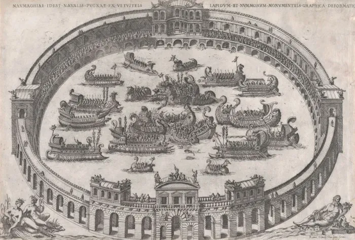Framed Print : Speculum Romanae Magnificentiae: Roman Naval Battle, late 16th century Framed Print : Speculum Romanae Magnificentiae: Roman Naval Battle, late 16th century