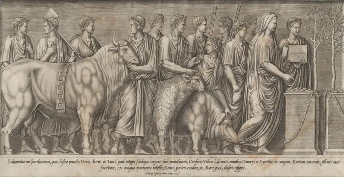 Framed Print : Speculum Romanae Magnificentiae: Sacrifice on the Campus Martius, 1553. 1553 Framed Print : Speculum Romanae Magnificentiae: Sacrifice on the Campus Martius, 1553. 1553