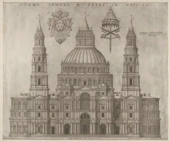 Framed Print : Speculum Romanae Magnificentiae: St. Peter s, 1547. Creator: Unknown Framed Print : Speculum Romanae Magnificentiae: St. Peter s, 1547. Creator: Unknown