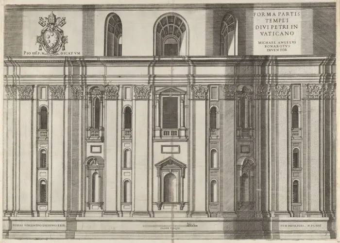 Framed Print : Speculum Romanae Magnificentiae: St. Peter s, 1564. Creator: Vincenzo Luchino Framed Print : Speculum Romanae Magnificentiae: St. Peter s, 1564. Creator: Vincenzo Luchino