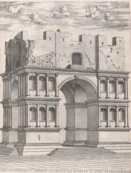 Framed Print : Speculum Romanae Magnificentiae: Temple of Janus, 1564. 1564. Creator: Anon Framed Print : Speculum Romanae Magnificentiae: Temple of Janus, 1564. 1564. Creator: Anon
