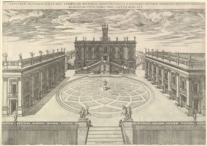 Framed Print : Speculum Romanae Magnificentiae: View of the Roman Capitol, 1569 Framed Print : Speculum Romanae Magnificentiae: View of the Roman Capitol, 1569