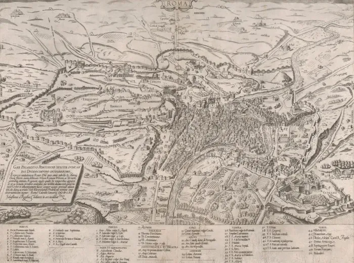 Framed Print : Speculum Romanae Magnificentiae: View of Rome from the North, 1561. 1561 Framed Print : Speculum Romanae Magnificentiae: View of Rome from the North, 1561. 1561